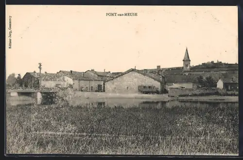 AK Pont-sur-Meuse, Blick auf die Häuser