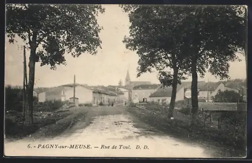 AK Pagny-sur-Meuse, Rue de Toul