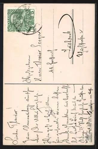 AK Villach, Teilansicht mit Blick ins Land