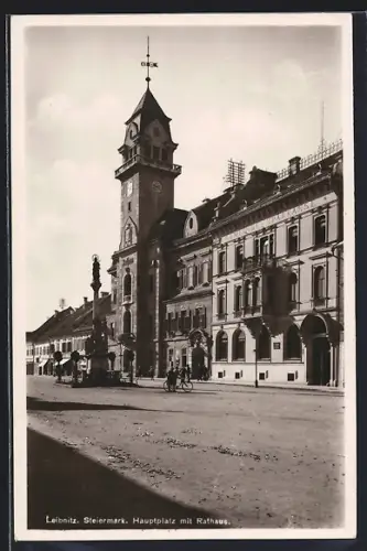 AK Leibnitz, Hauptplatz mit Rathaus