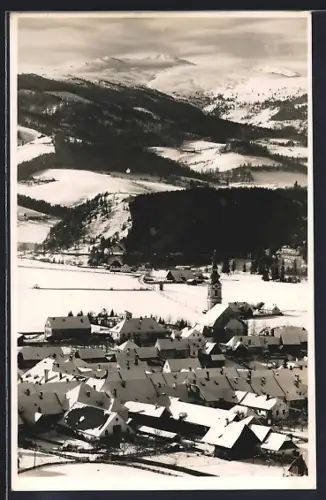 AK Obdach, Ortsansicht im Winter