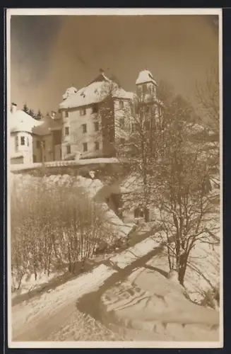 AK Kitzbühel /Tirol, Schloss Kaps im Schnee