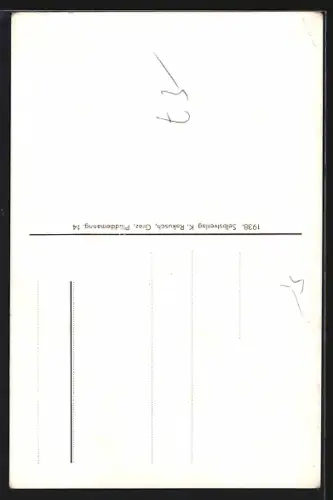 AK Leoben, Partie am Stadtturm, Gasthaus
