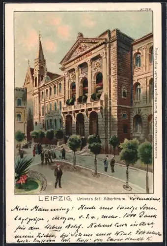 Lithographie Leipzig, Universität, Albertinum