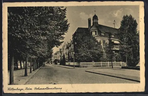 AK Wittenberge /Pdm., Partie in der Hohenzollernstrasse