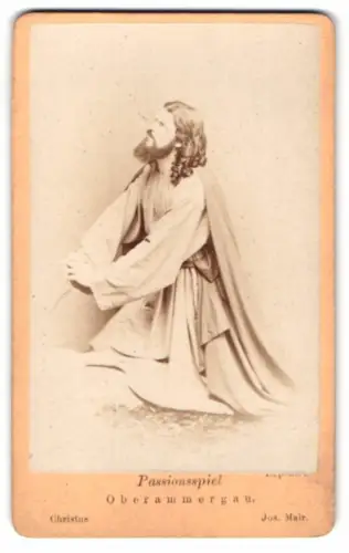 Fotografie J. Steigenberger, Weilheim, Christus Darsteller Jos. Mair im Passionsspiel Oberammergau, Betend zu Gott