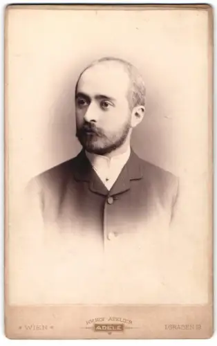 Fotografie Adele, Wien, Graben 19, Porträt Olivier Marquis de Becquehem, Statthalter der Steiermark, 1891