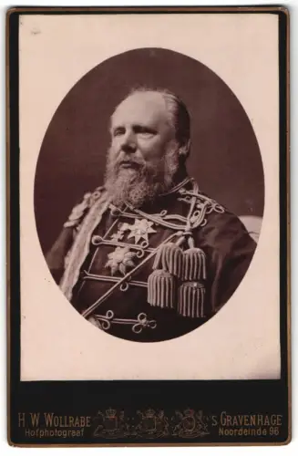Fotografie H. W. Wollrabe, Gravenhage, Noordeinde 96, König Wilhelm III. von Niederlande, Willem III.