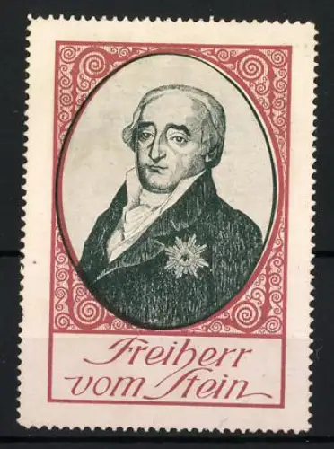 Reklamemarke Freiherr vom Stein, Porträt