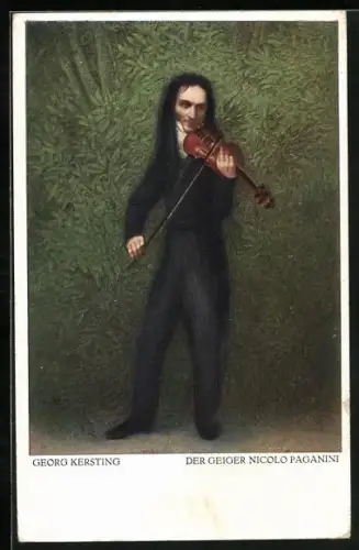 AK Der Geiger Nicolo Paganini beim Musizieren