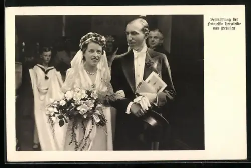 AK Vermählung Prinzessin Herzeleide von Preussen