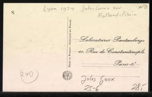 AK Rennfahrer Jules Goux im Cockpit