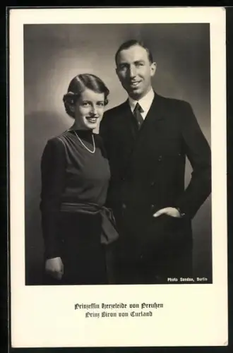 AK Prinzessin Herzeleide von Preussen und Prinz Biron von Curland