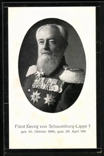 AK Fürst Georg von Schaumburg-Lippe in Uniform