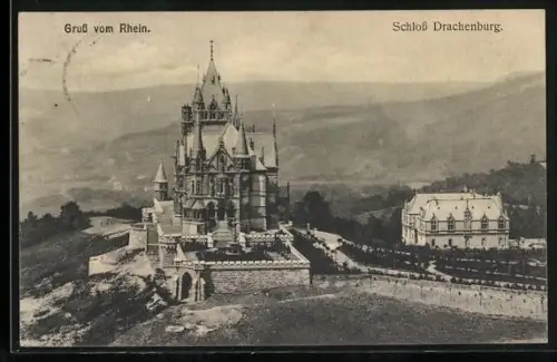 AK Drachenburg, Schloss Drachenburg mit Umgebung