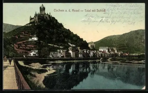AK Cochem /Mosel, Totalansicht mit Schloss