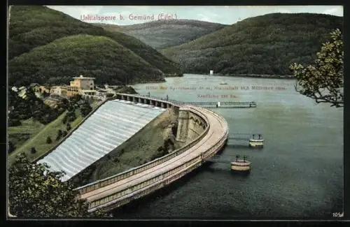 AK Gemünd i.Eifel, Blick auf den Stausee der Urfttalsperre