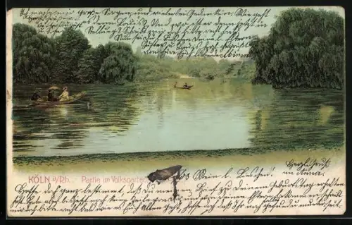 AK Köln-Neustadt, Partie im Volksgarten