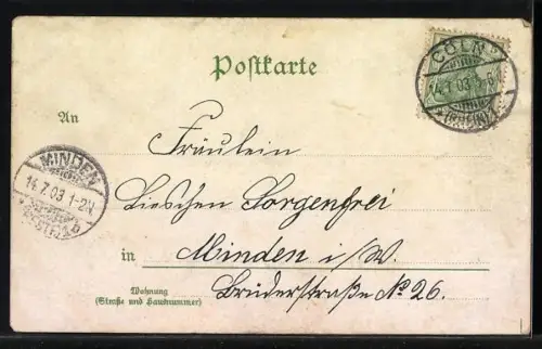 AK Köln-Neustadt, Partie im Volksgarten