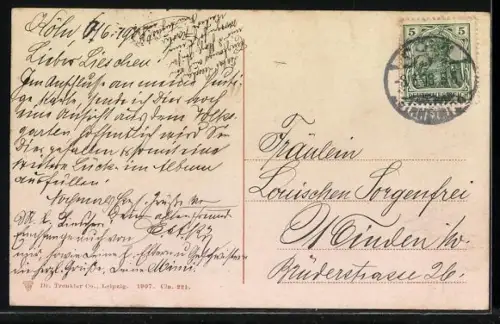 AK Köln-Neustadt, Volksgarten-Partie mit Treppe