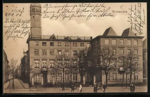 AK Köln, Strassenpartie am Richmodishaus