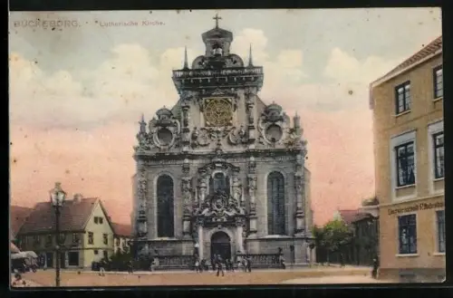 AK Bückeburg, Blick zur Lutherische Kirche
