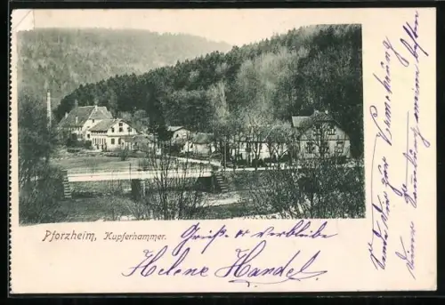 AK Pforzheim, Kupferhammer, Ortspartie