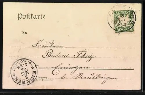 AK Augsburg, Unterer Graben mit Sternwarte