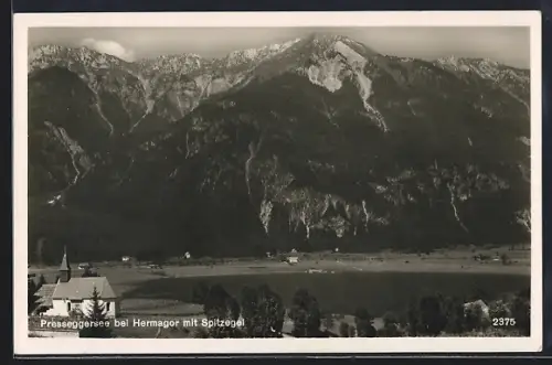 AK Hermagor /Presseggersee, Panorama mit Spitzegel