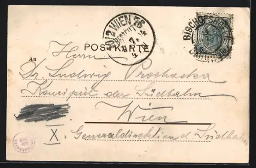 AK Bischofshofen, Ortsansicht aus der Vogelschau