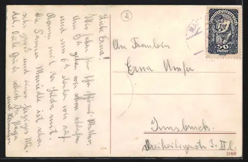 AK Mauthen im Gailthal, Ortspartie mit Bergen