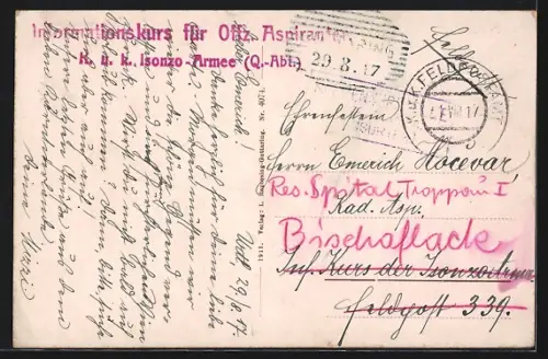 AK Guttaring, Teilansicht mit Bäumen