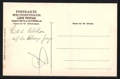 AK Einödsbach, Ortsmotiv gegen Mädelegabel