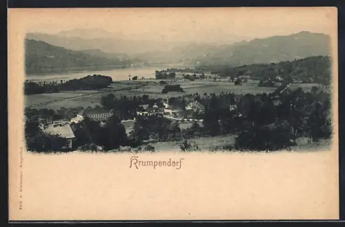 AK Krumpendorf, Ortspartie mit Bergen