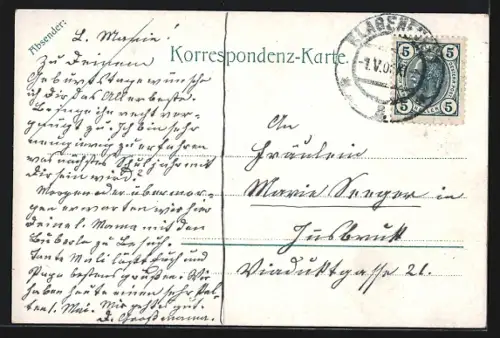 AK Maria Wörth, Panorama mit Kirche