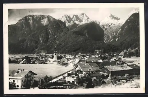 AK Lofer /Salzburg, Teilansicht mit den Loferer Steinbergen