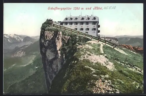 AK Schafberg, Hotel auf der Bergspitze