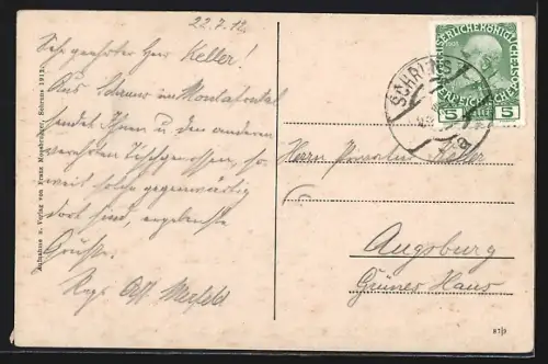 AK Schruns /Montafon, Teilansicht mit Kirche