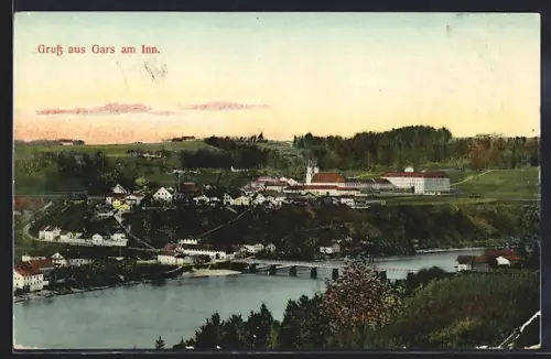 AK Gars am Inn, Teilansicht mit Kloster