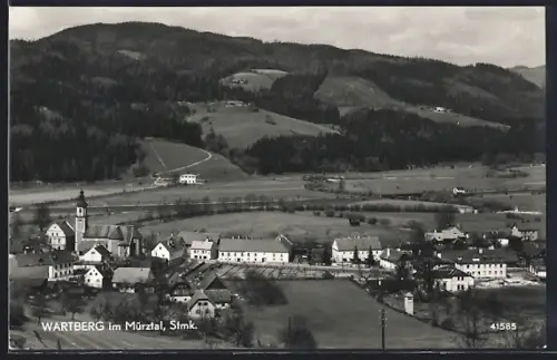 AK Wartberg im Mürztal, Teilansicht mit Kirche
