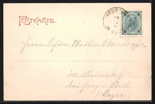 AK Neustift im Stubaital, Ortsansicht mit Kirche