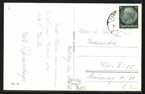 AK Hartberg /Steiermark, Teilansicht mit Ring und Warte