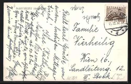 AK Hartberg /Steiermark, Teilansicht mit Kirche