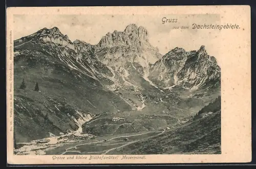 AK Dachstein, Grosse und kleine Bischofsmütze mit Mosermandl