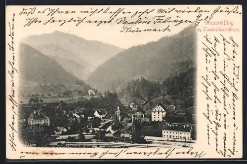 AK Grossreifling, Teilansicht mit Tamischbachturm