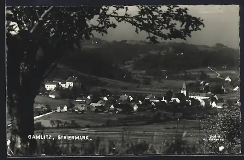 AK Gamlitz /Steiermark, Teilansicht mit Kirche