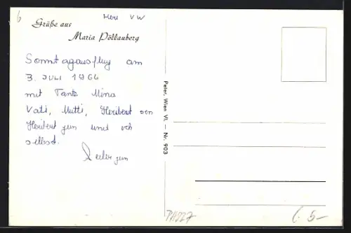 AK Maria Pöllauberg, Kirche mit Kapelle