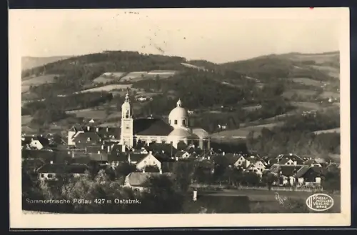 AK Pöllau /Oststmk., Ortspartie mit Kirche