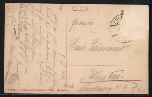 AK Pöllau /Oststeiermark, Teilansicht von Süden