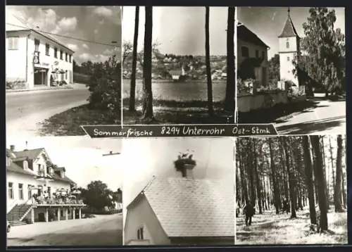 AK Rohr bei Hartberg, Unterrohr, Cafe A & O, Gasthaus, Storchennest
